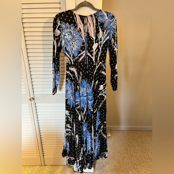 Vintage Free People - First Kiss Floral Printed Long Sleeve Maxi Dress -… - Picture 4 of 13